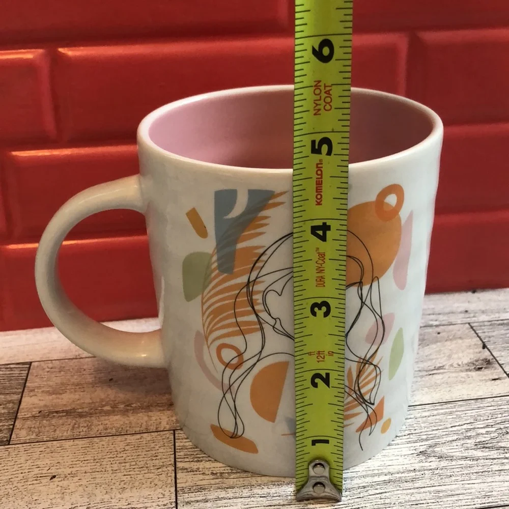 Trendy Abstract Woman Lady Line Art Ceramic Large Oversized Coffee Tea Mug - Picture 7 of 8
